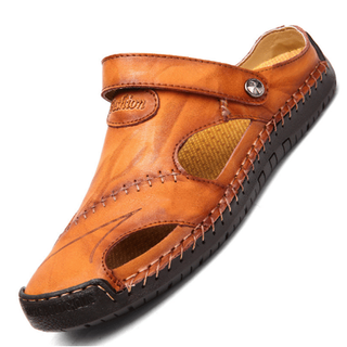 Chris™ | Orthopädische Leder-Sandalen | Handgefertigte Schuhe