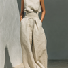 Livia – Minimalistisches Set aus Baumwolle und Leinen