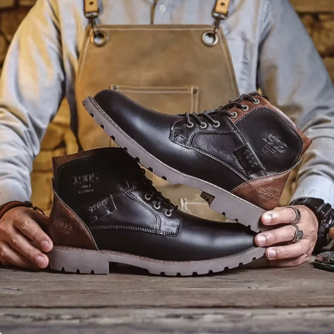 Aaron™ | Vintage Lederstiefel | Handgefertigte Schuhe