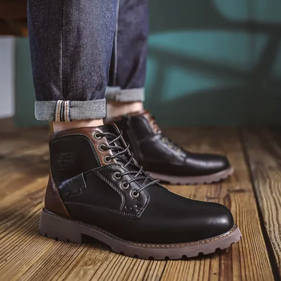 Aaron™ | Vintage Lederstiefel | Handgefertigte Schuhe