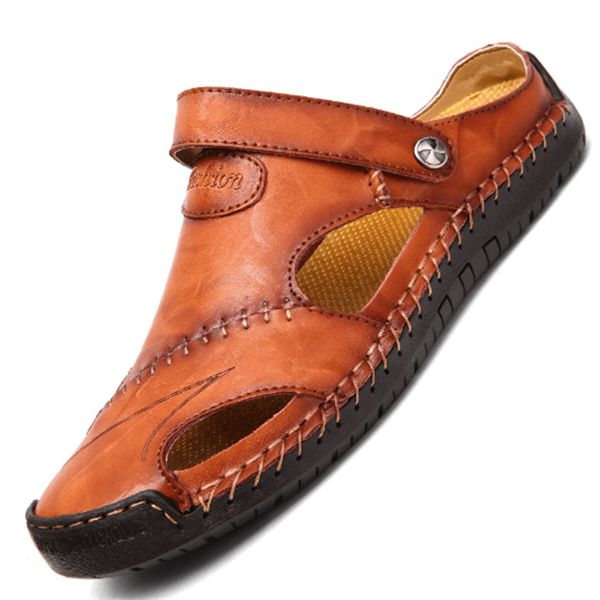 Chris™ | Orthopädische Leder-Sandalen | Handgefertigte Schuhe