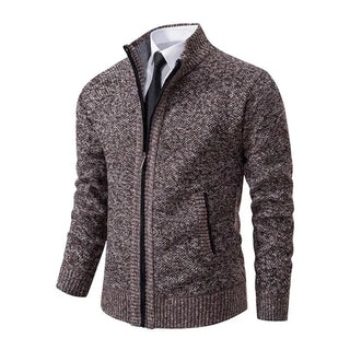 Leon | Strickpullover mit Reißverschluss und Taillierung