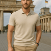 August | Casual strukturiertes Polo-shirt