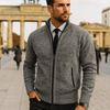 Leon | Strickpullover mit Reißverschluss und Taillierung