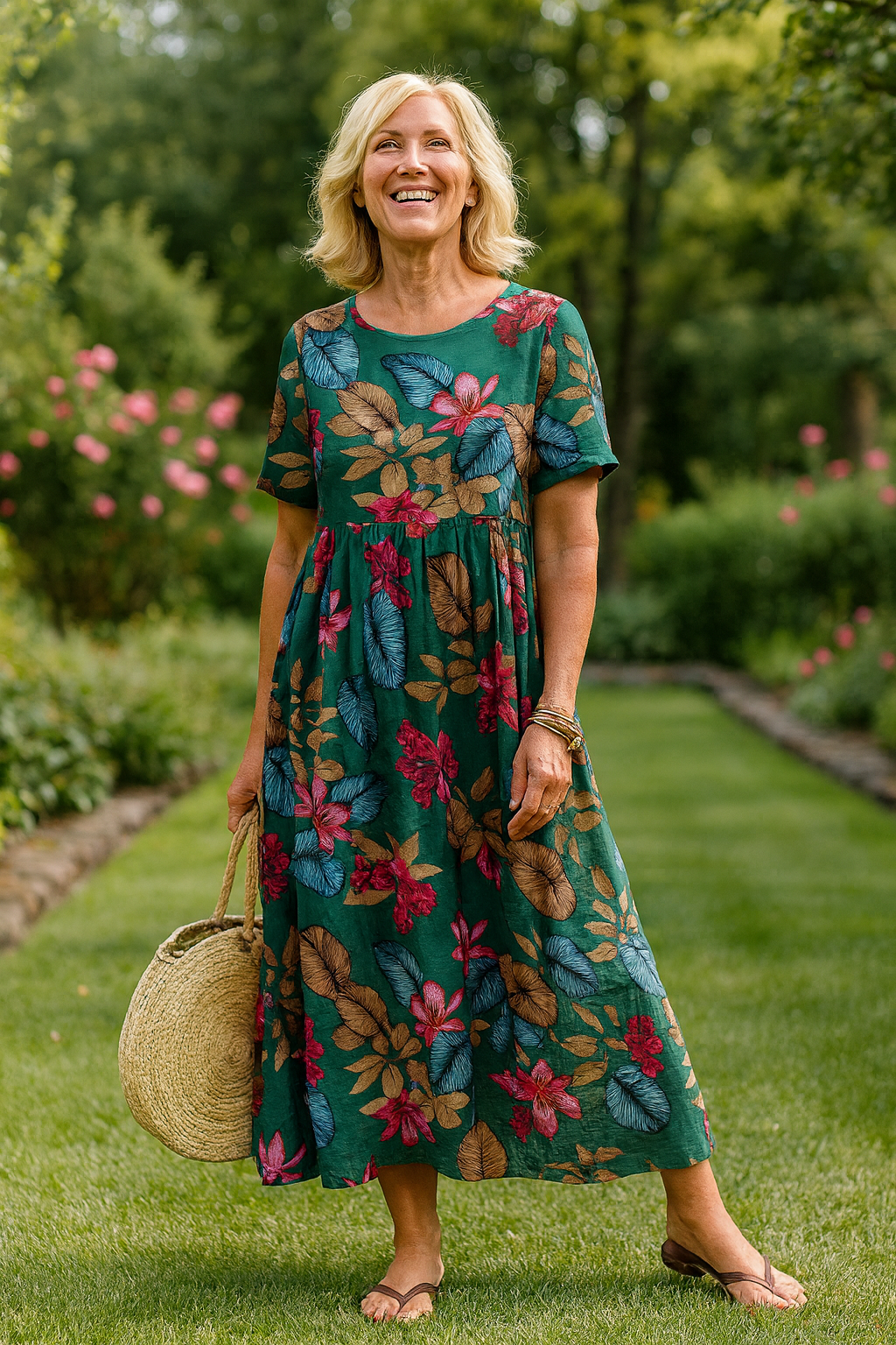 Masie | Luftiges Blumen-Maxikleid – Wo Komfort auf Selbstbewusstsein trifft (S-5XL)