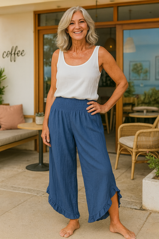 Tavina | Baumwoll-Leinen Leichte Hose