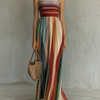 Langes Buntes Kleid ohne Ärmel