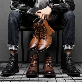 Morgan | Kunstleder Stiefeletten | Handgefertigte Schuhe