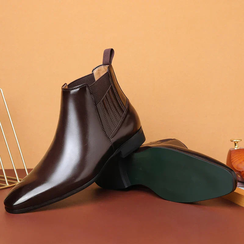 Peyton | Ankle Boots aus synthetischem Leder, handgefertigte Schuhe