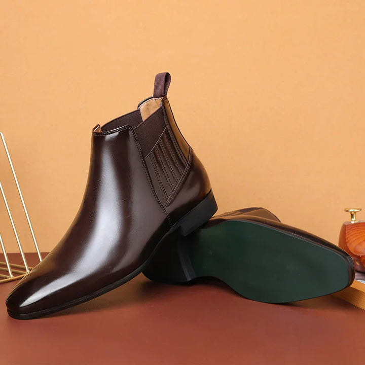Peyton | Ankle Boots aus synthetischem Leder, handgefertigte Schuhe