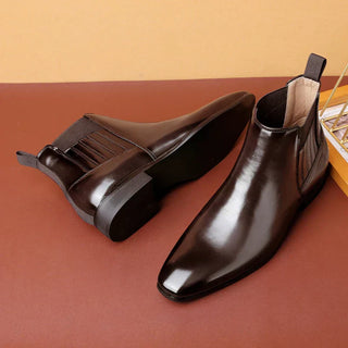 Peyton | Ankle Boots aus synthetischem Leder, handgefertigte Schuhe