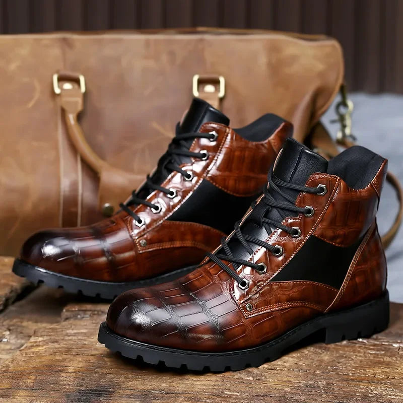 Rendell™ | Krokodilleder Stiefel | Handgefertigte Schuhe