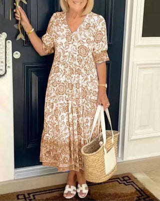 Lunah | Florales V-Ausschnitt Kleid