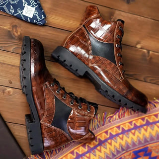 Rendell™ | Krokodilleder Stiefel | Handgefertigte Schuhe