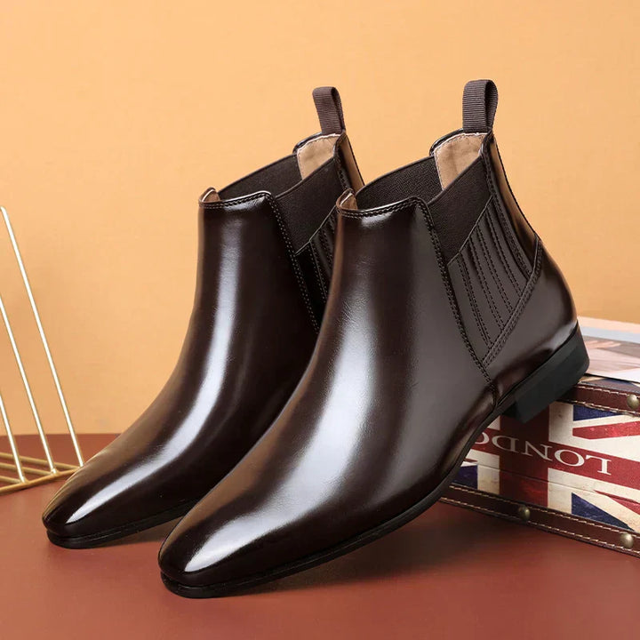Peyton | Ankle Boots aus synthetischem Leder, handgefertigte Schuhe