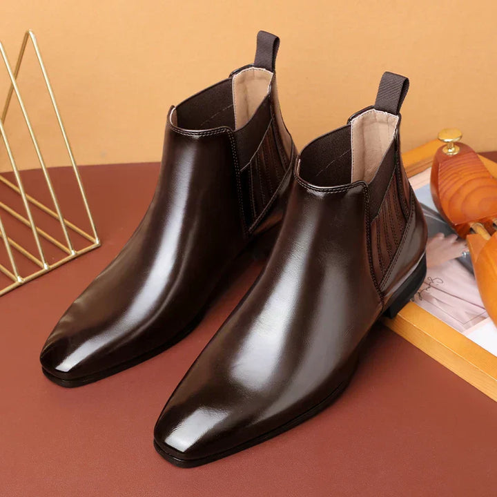 Peyton | Ankle Boots aus synthetischem Leder, handgefertigte Schuhe