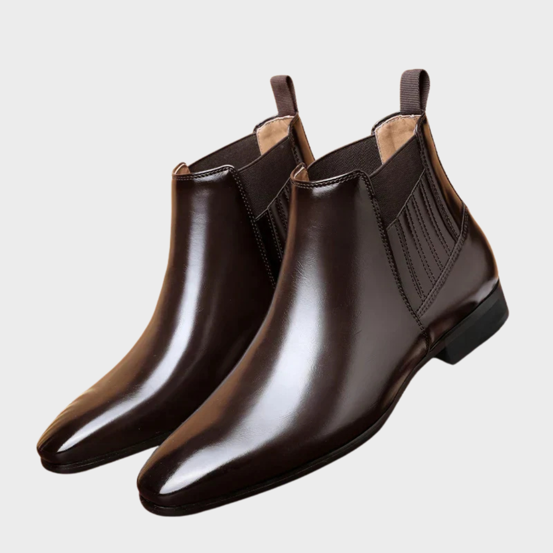 Peyton | Ankle Boots aus synthetischem Leder, handgefertigte Schuhe