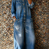 Veda - Off-Shoulder Denim-Jumpsuit mit lockerer Passform