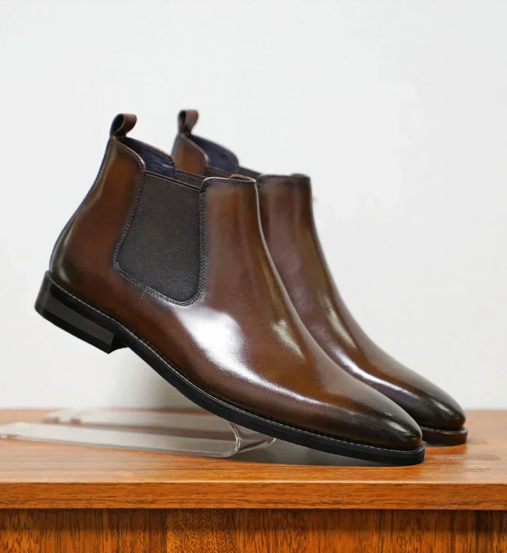 Blake™ | Veredelte Leder Chelsea-Stiefel | Handgefertigte Schuhe